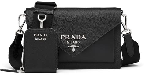 prada handbag pre owned soft envelope outside pockets|Prada saffiano envelope bag.